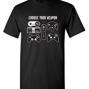 Choose Your Weapon Gamer  Black T-shirt